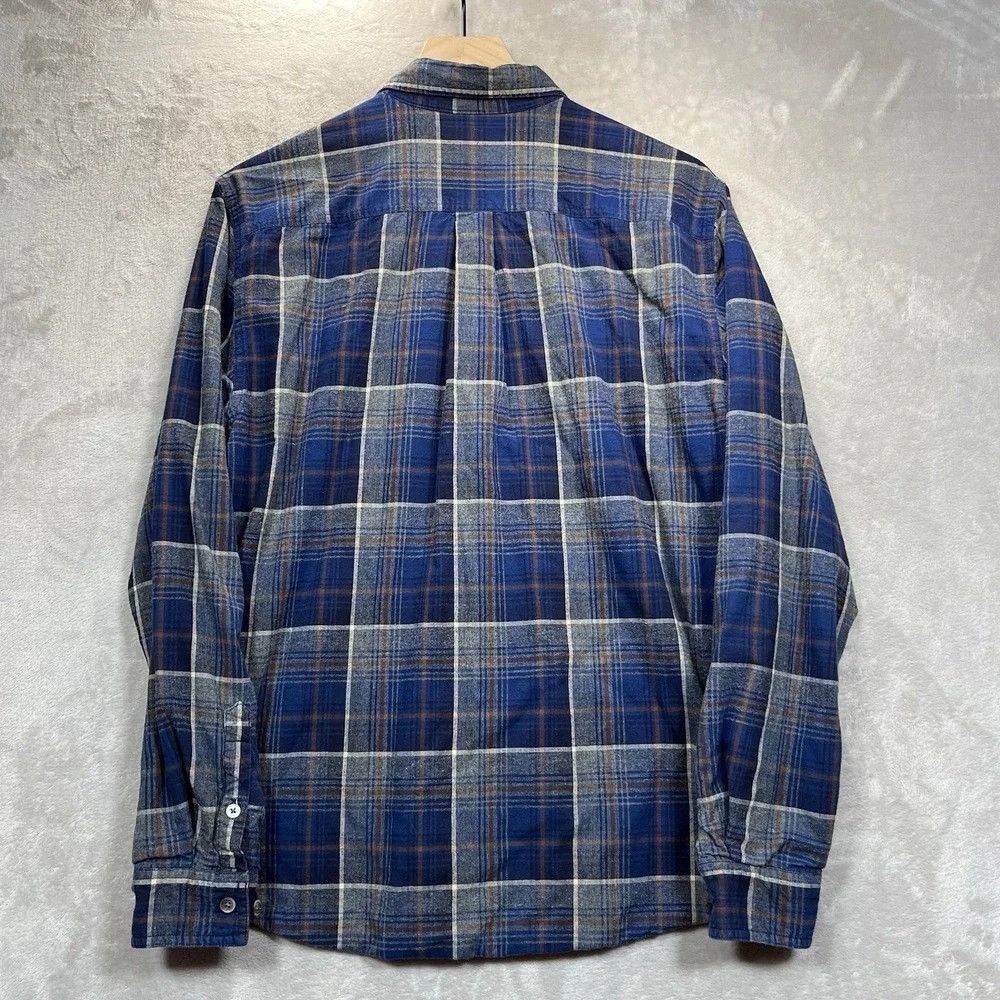 Carbon 2 Cobalt Shirt Mens M Blue Plaid Lined Flannel Shacket Button Up